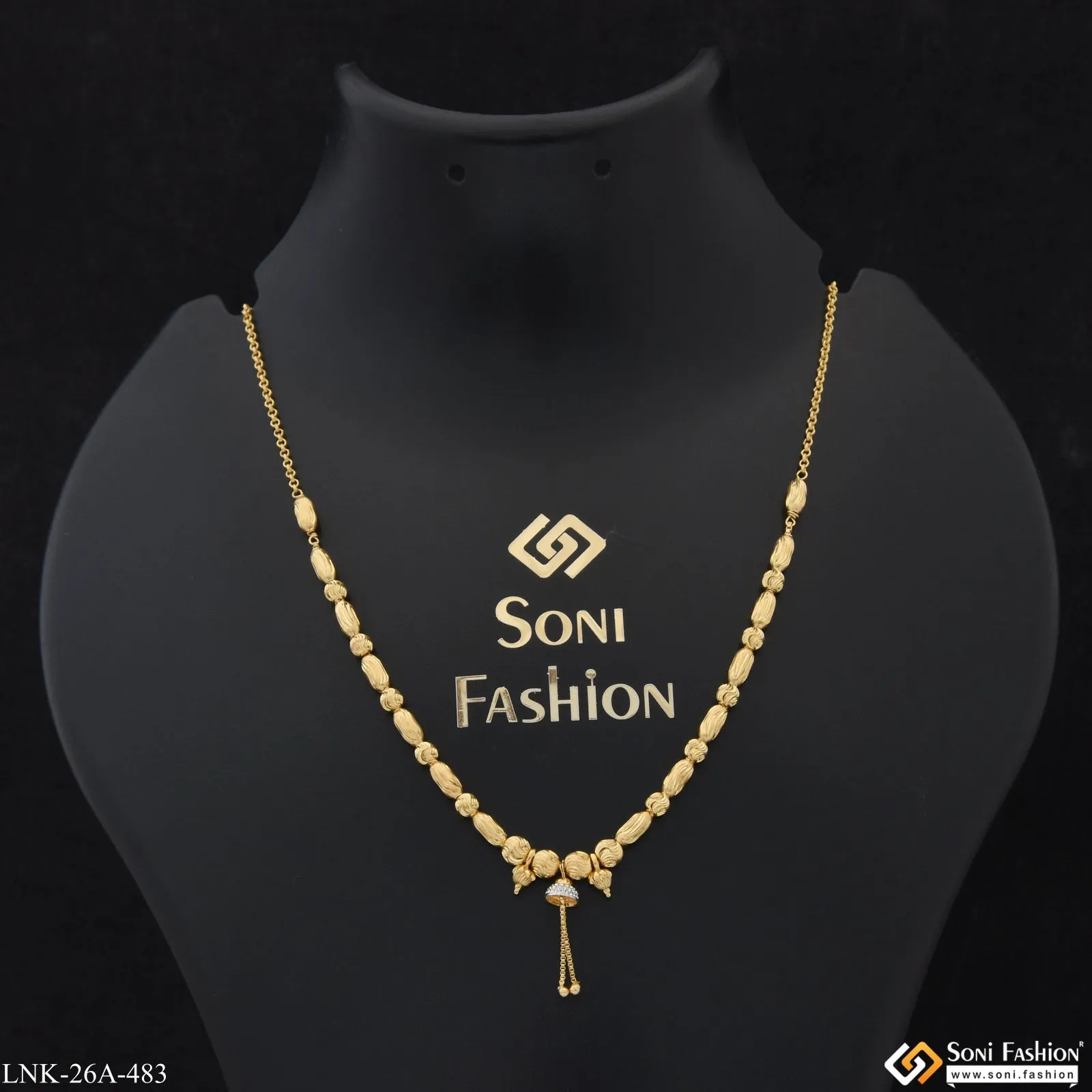 1 Gram Gold Plated Charming Design Gold Plated Necklace for Women - Style A483