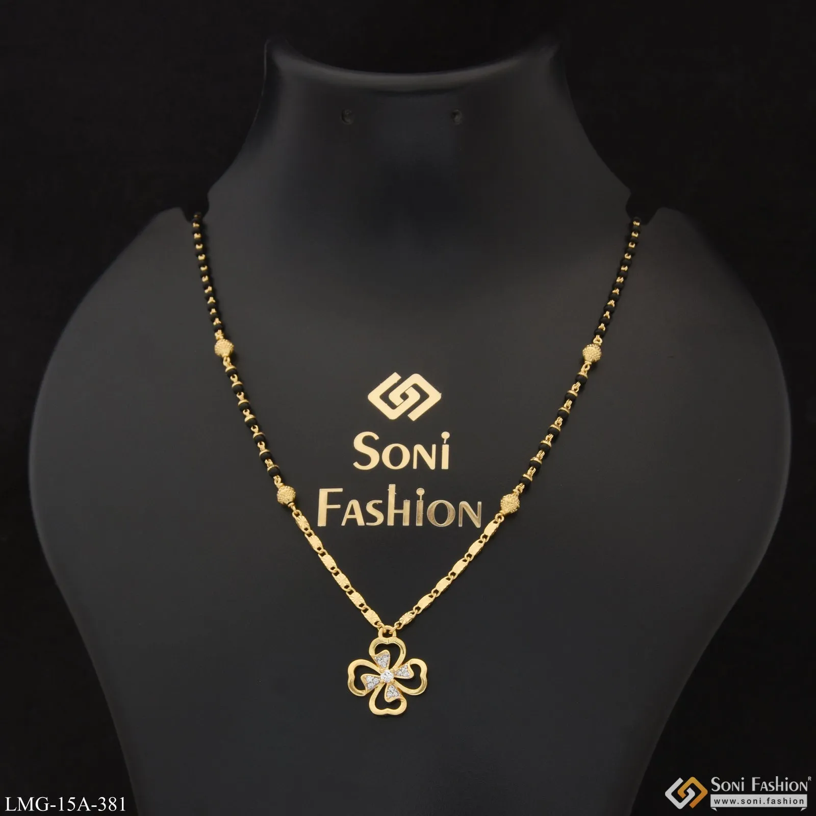 1 Gram Gold Plated Cool Design Mangalsutra for Women - Style A381