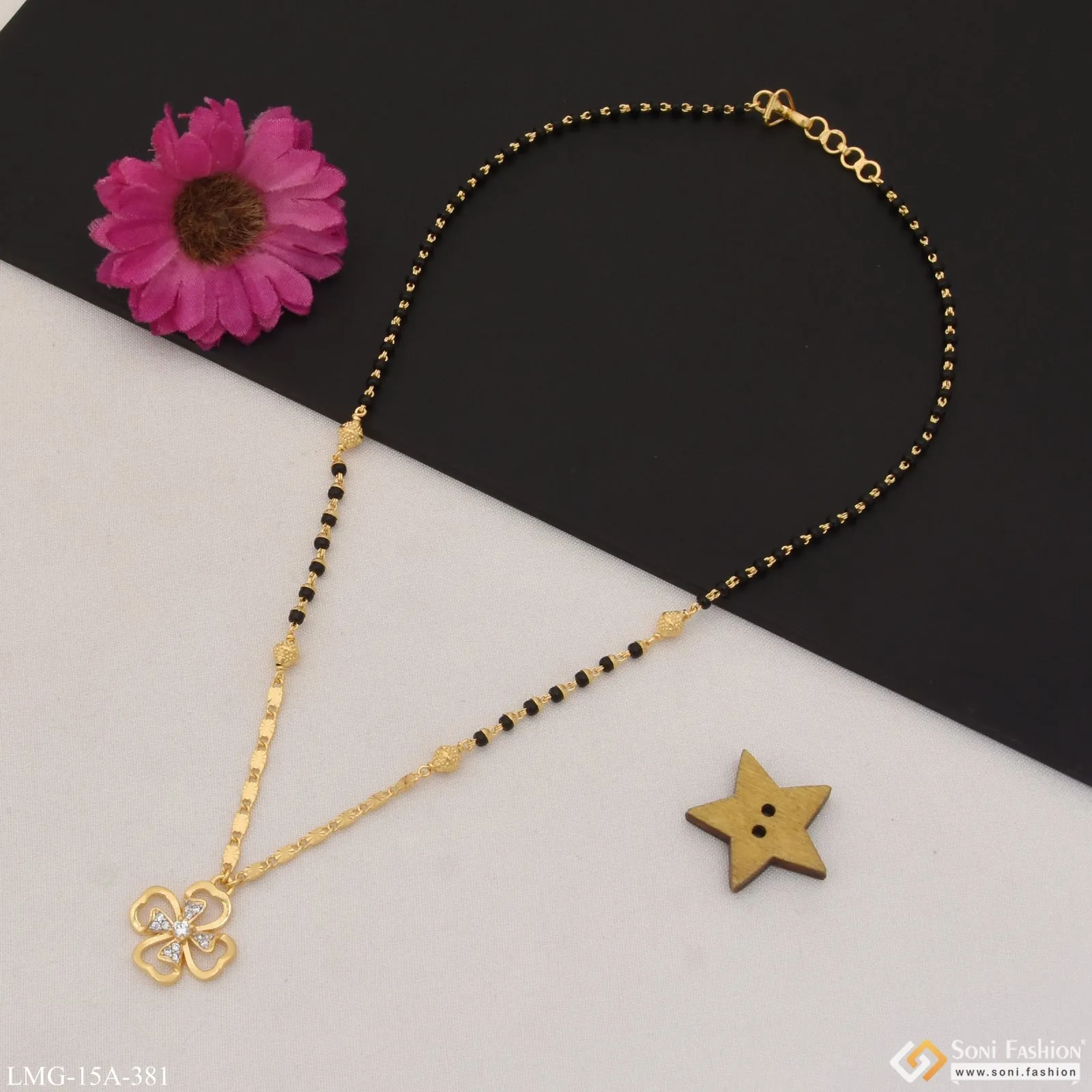 1 Gram Gold Plated Cool Design Mangalsutra for Women - Style A381