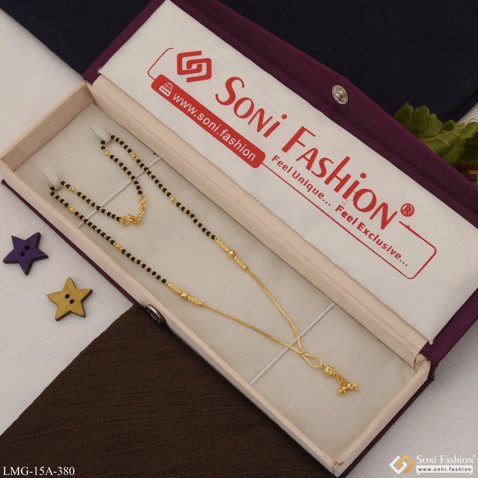 1 Gram Gold Plated Funky Design Mangalsutra for Women - Style A380