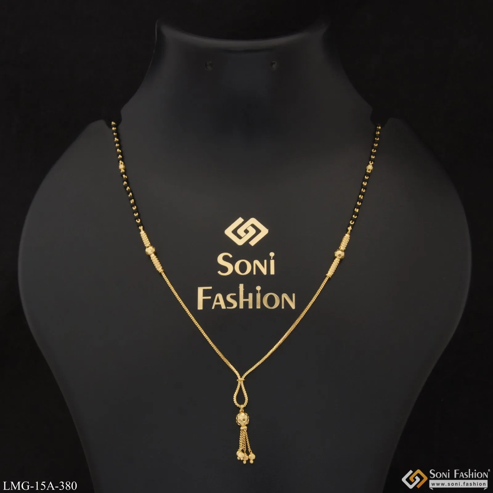 1 Gram Gold Plated Funky Design Mangalsutra for Women - Style A380