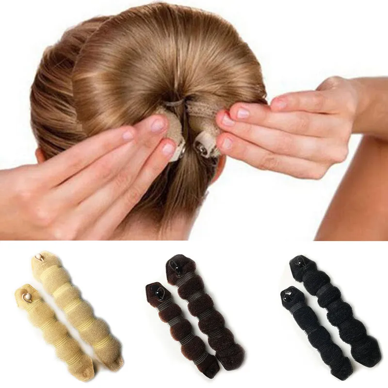 1 Set Women Girl Magic Style Hair Styling Tools Buns Braiders Curling Headwear Hair Rope Hair Band Accessories