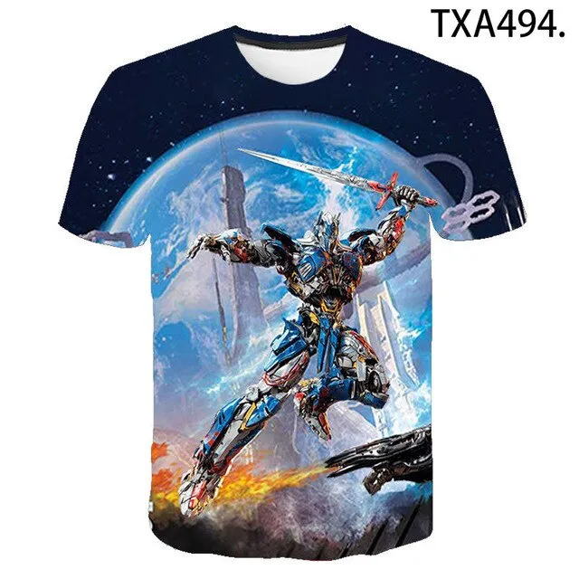 2020 New Transformers 3D Print T Shirt Men Women Children Clothing Summer Short Sleeve Robot T-shirt Boy Girl Kids Tops Cool Tee