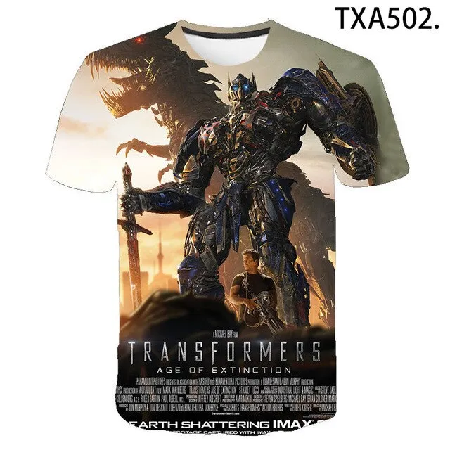 2020 New Transformers 3D Print T Shirt Men Women Children Clothing Summer Short Sleeve Robot T-shirt Boy Girl Kids Tops Cool Tee