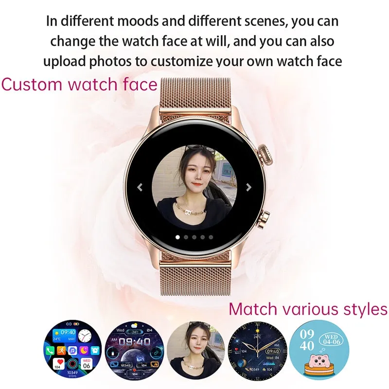 2022 Bluetooth Call Ladies Smart Watch Men Full Touch Screen Heart Rate Monitor Fitness Watches Smartwatch For Android IOS Women