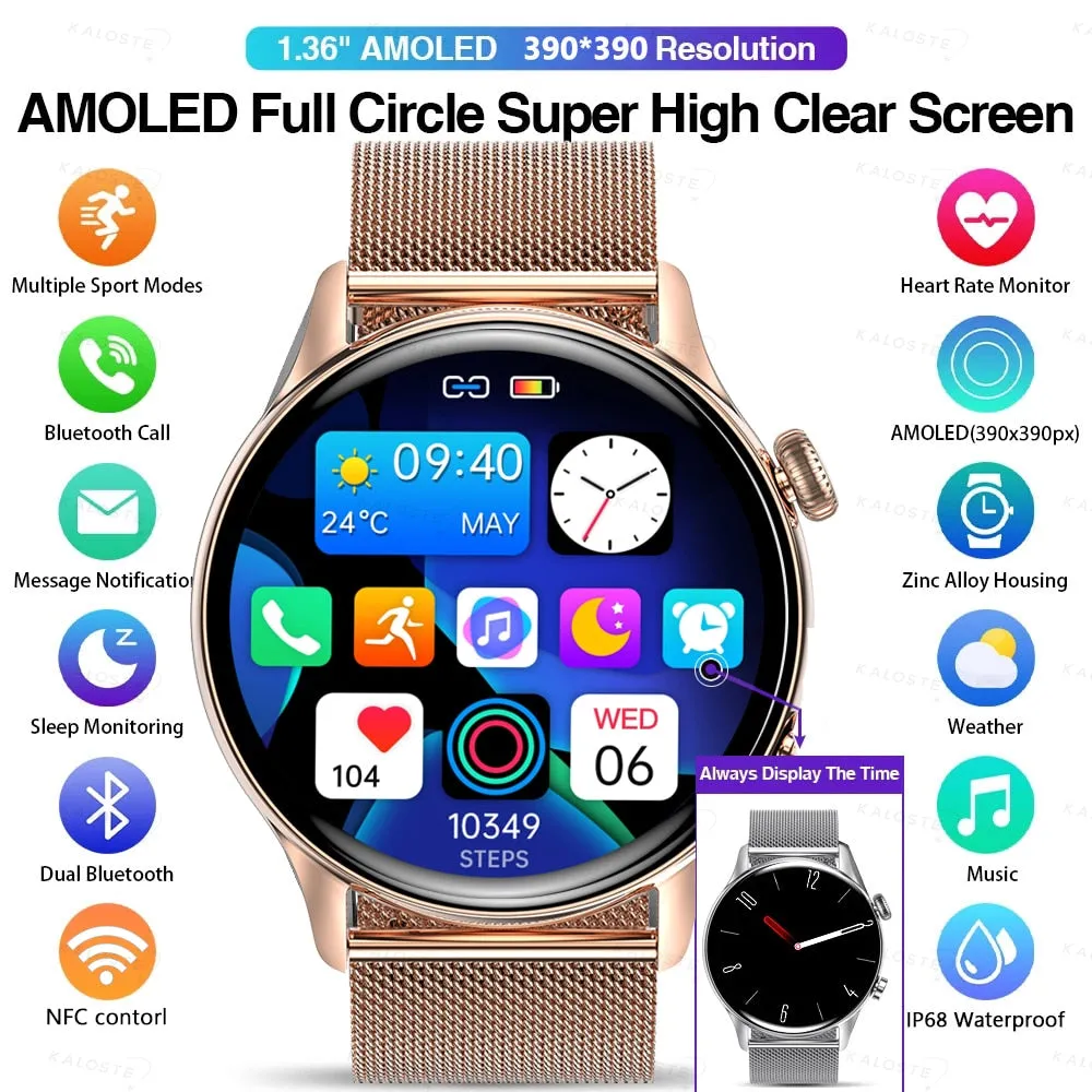 2022 Bluetooth Call Ladies Smart Watch Men Full Touch Screen Heart Rate Monitor Fitness Watches Smartwatch For Android IOS Women