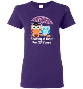 23 Years Wedding Anniversary Gifts Valentine's Day Women Tee