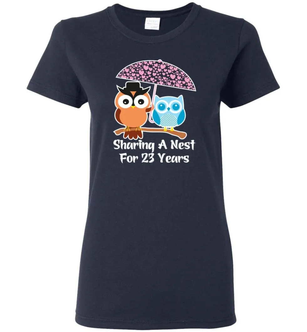 23 Years Wedding Anniversary Gifts Valentine's Day Women Tee