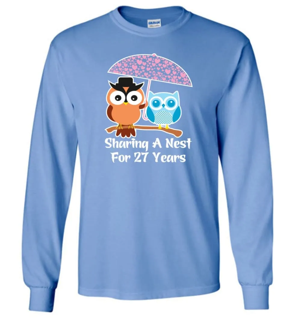 27 Years Wedding Anniversary Gifts Valentine's Day Long Sleeve T-Shirt