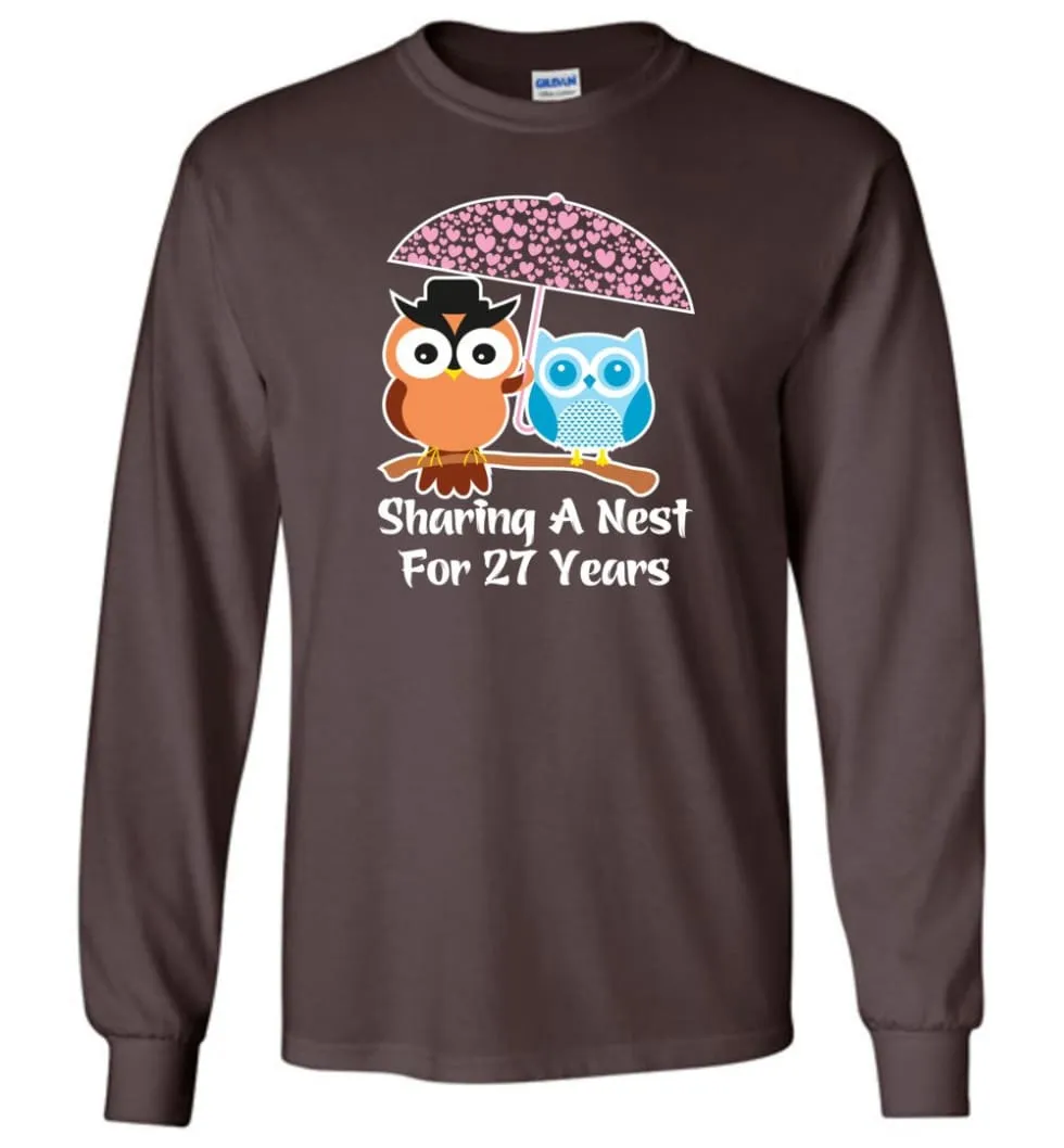 27 Years Wedding Anniversary Gifts Valentine's Day Long Sleeve T-Shirt