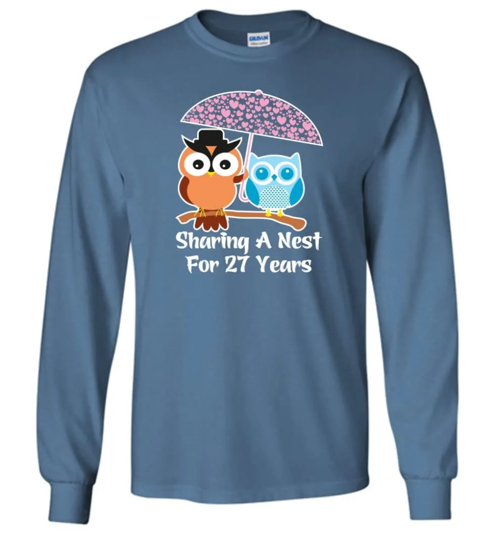 27 Years Wedding Anniversary Gifts Valentine's Day Long Sleeve T-Shirt