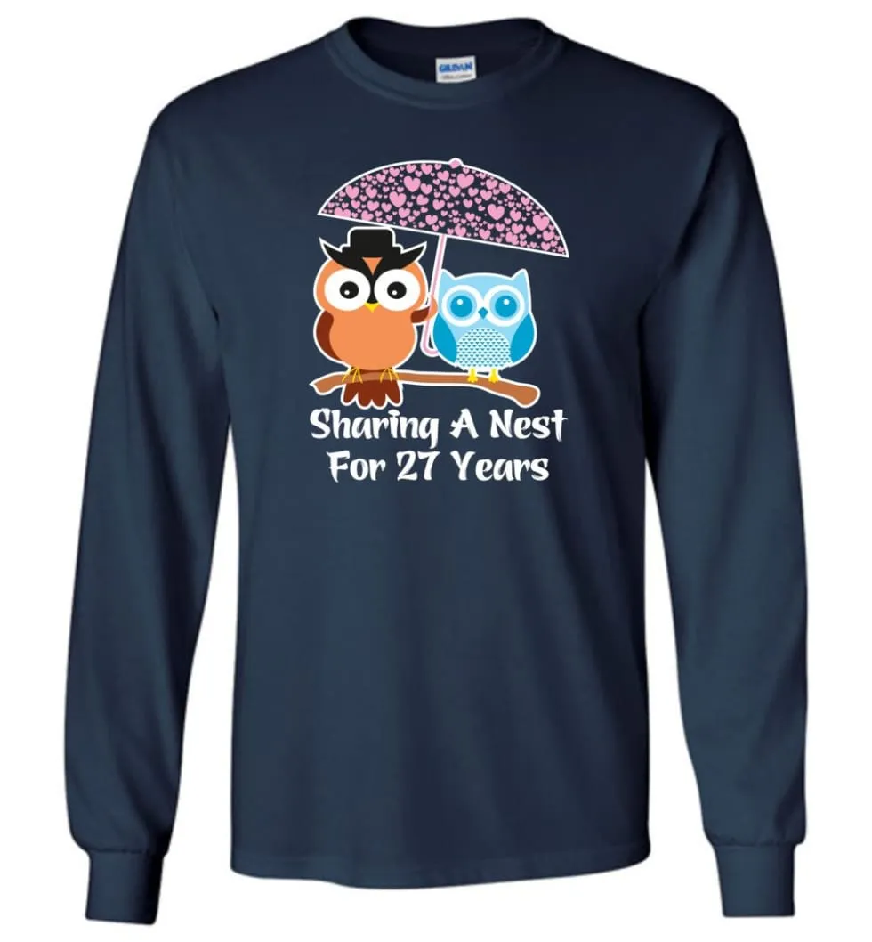 27 Years Wedding Anniversary Gifts Valentine's Day Long Sleeve T-Shirt