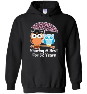 32 Years Wedding Anniversary Gifts Valentine's Day Hoodie