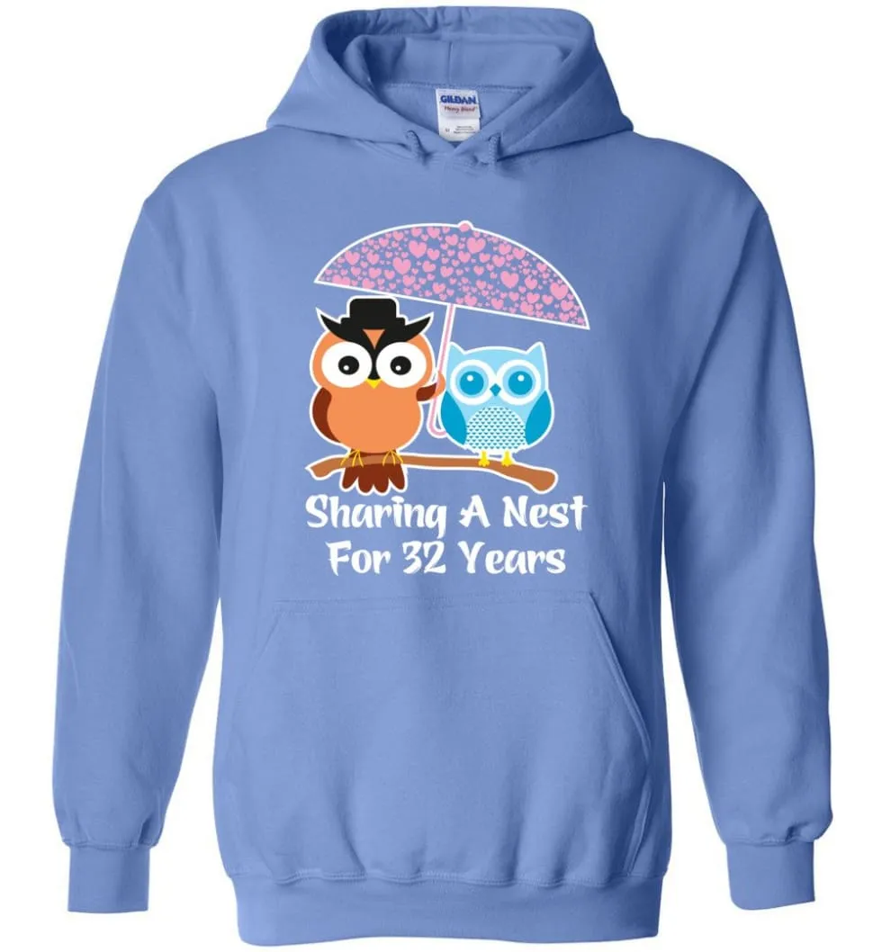 32 Years Wedding Anniversary Gifts Valentine's Day Hoodie