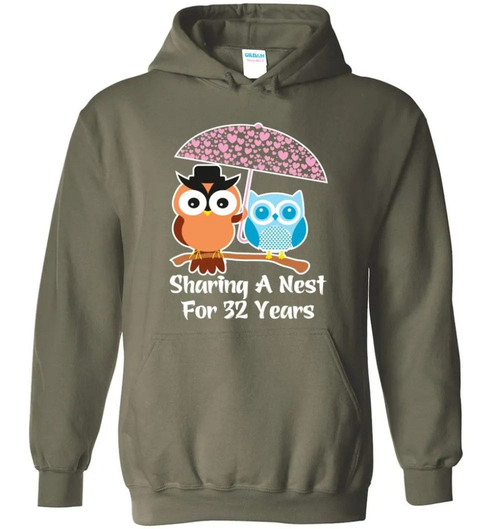 32 Years Wedding Anniversary Gifts Valentine's Day Hoodie