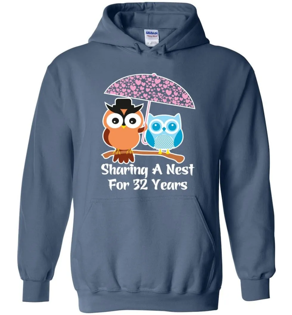 32 Years Wedding Anniversary Gifts Valentine's Day Hoodie