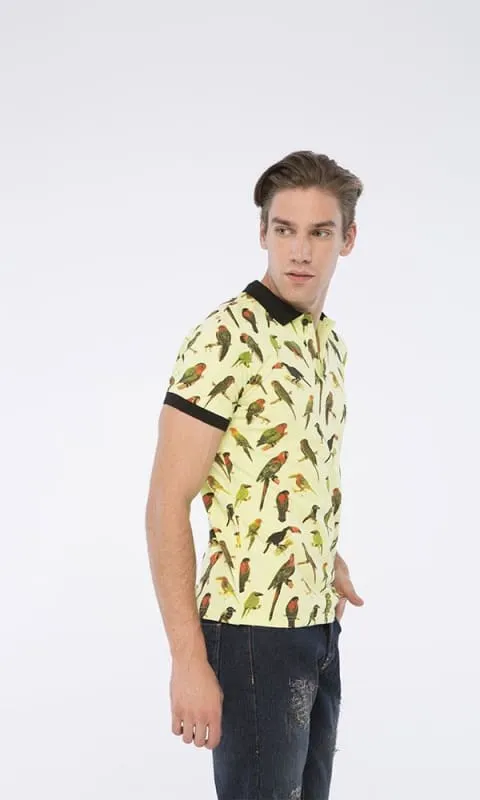 39984 Printed Polo Shirt - Green