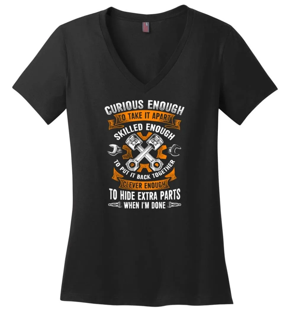 A Great Father Mechanic Mechanic Shirt For Father Ladies V-Neck