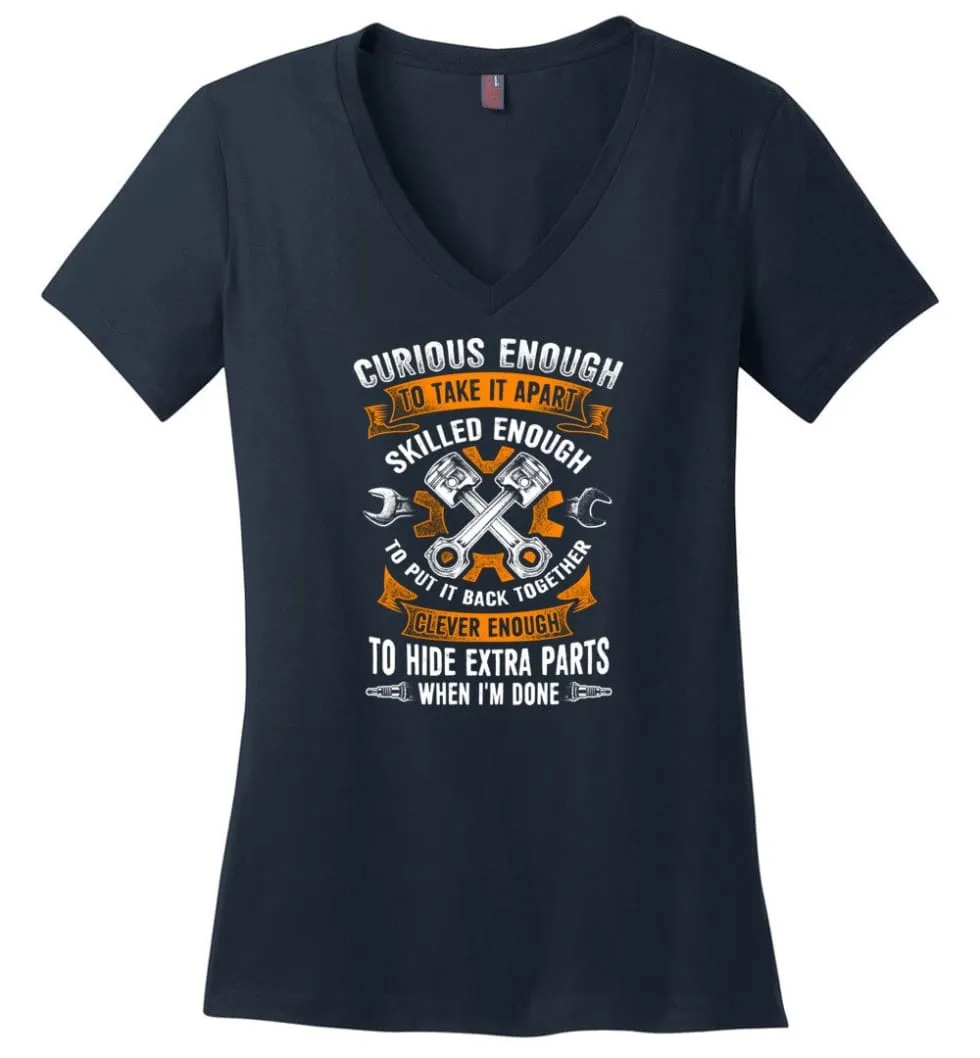 A Great Father Mechanic Mechanic Shirt For Father Ladies V-Neck