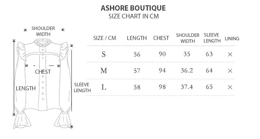 Ashore Boutique Lt Luxury Cotton Lace Ruffle Shirts Tops