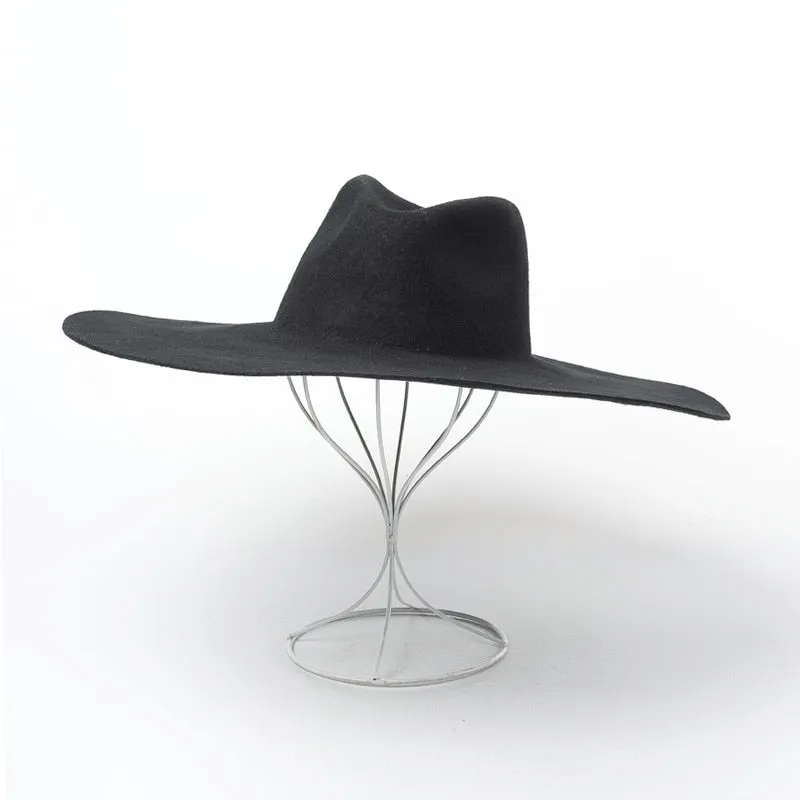 Australian Style Jazz Model 100% Wool Felt 14.5cm Large Brim Fedora