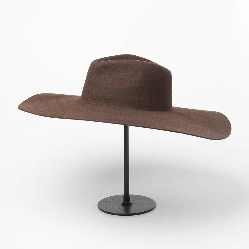 Australian Style Jazz Model 100% Wool Felt 14.5cm Large Brim Fedora