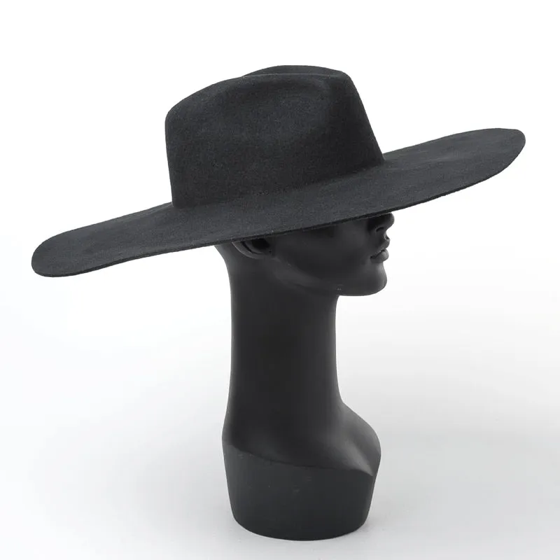 Australian Style Jazz Model 100% Wool Felt 14.5cm Large Brim Fedora