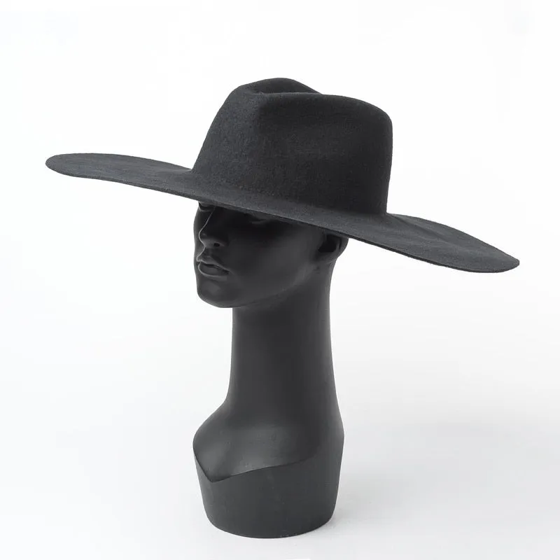 Australian Style Jazz Model 100% Wool Felt 14.5cm Large Brim Fedora