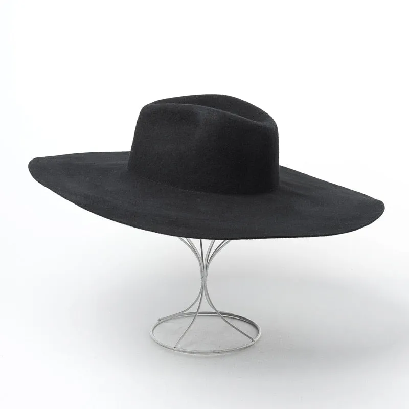 Australian Style Jazz Model 100% Wool Felt 14.5cm Large Brim Fedora