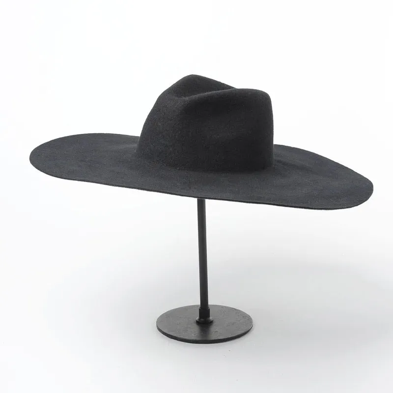 Australian Style Jazz Model 100% Wool Felt 14.5cm Large Brim Fedora