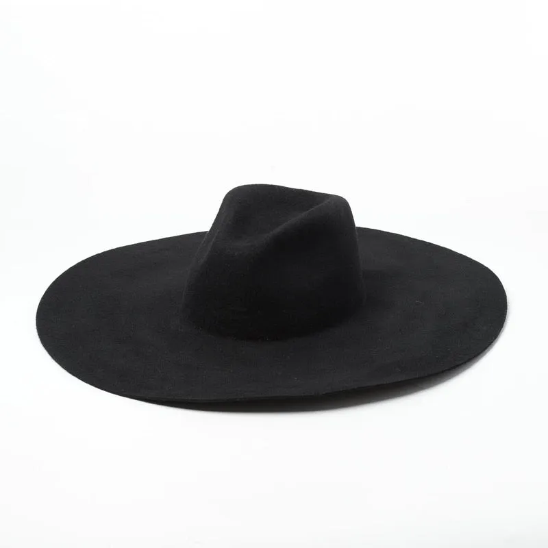 Australian Style Jazz Model 100% Wool Felt 14.5cm Large Brim Fedora