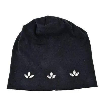 Autumn Fashion Casual Cotton Rhinestones Knitted Beanies for Women