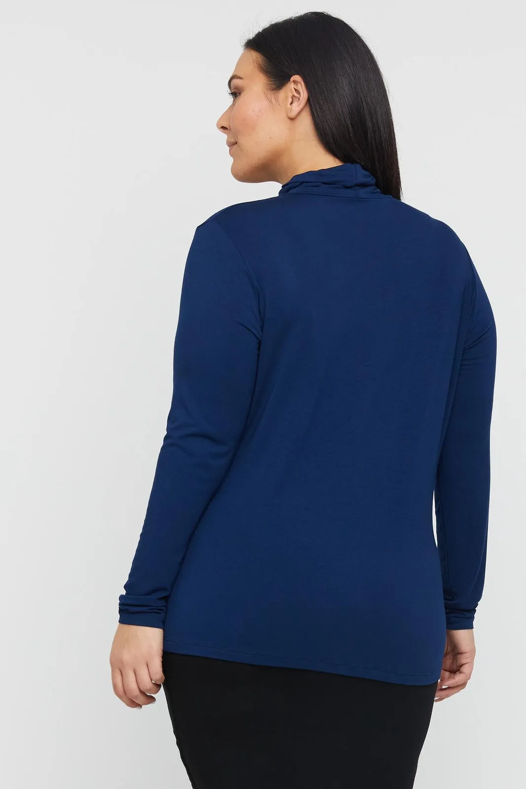 Bamboo Turtle Neck - Navy