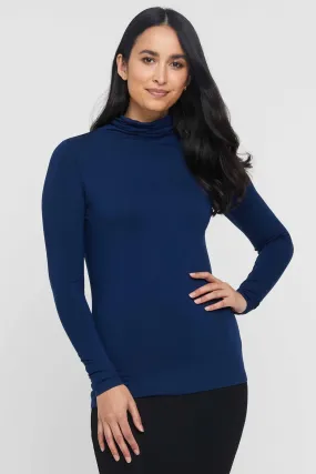 Bamboo Turtle Neck - Navy