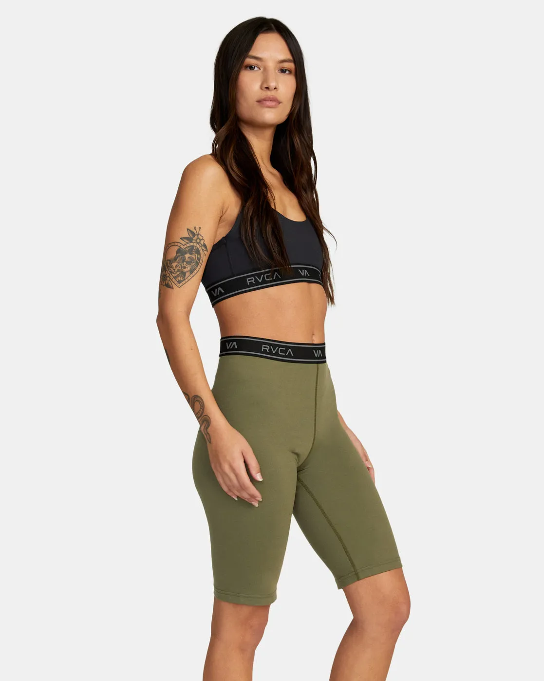 Base Biker Shorts 10.5" - Olive