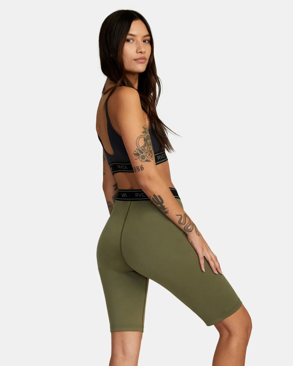 Base Biker Shorts 10.5" - Olive