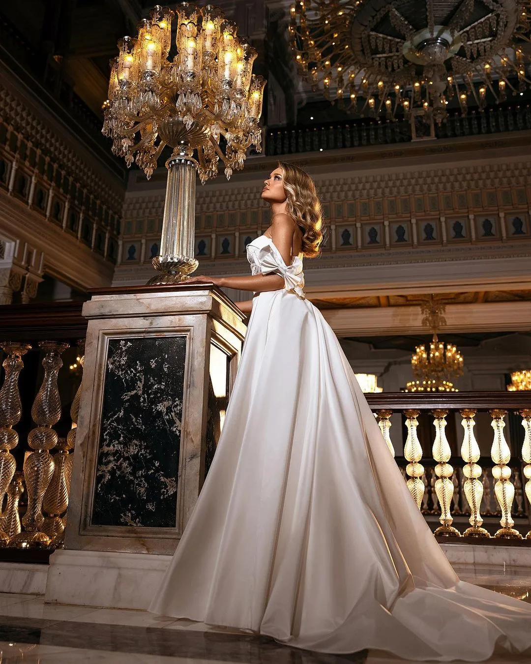 Beautiful Long A-line Off-the-shoulder Sweetheart Appliques Lace Satin Wedding Dress