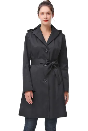 BGSD Women Aleah Waterproof Hooded Trench Coat