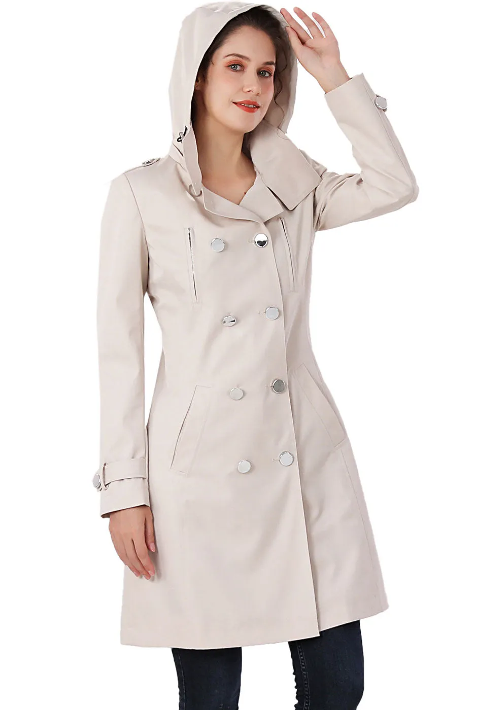 BGSD Women Amari Waterproof Hooded Trench Coat