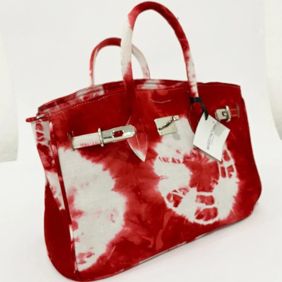 Birkin Style Tie and Dye Handbag