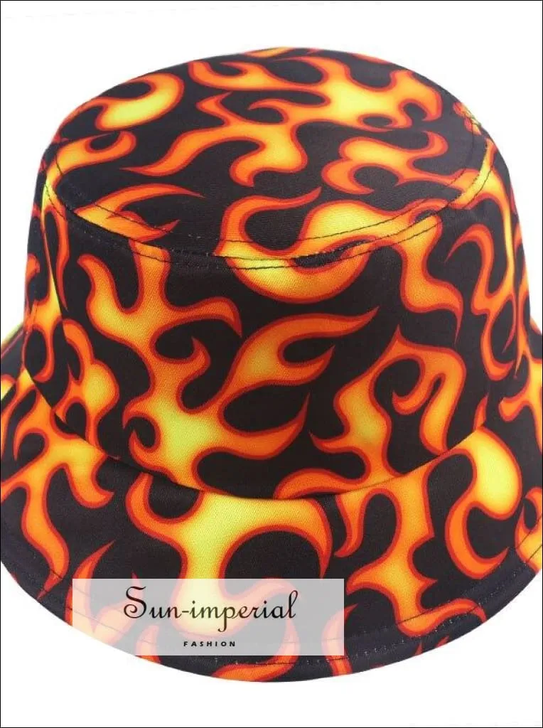 Black function Print Reversible Black White Cow Pattern Women Bucket Hat