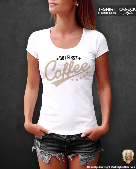 But First Coffee Stylish Wording T-shirt Tredny Tumblr Tank Top WD313