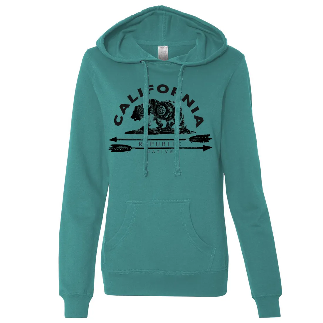 California Arrow Bear Ladies Lightweight Fitted Hoodie