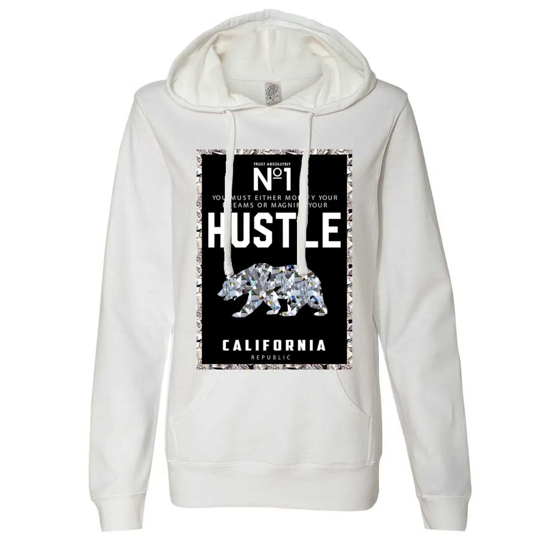 California Republic No. 1 Diamond Hustle Ladies Lt./Wt. Hoodie