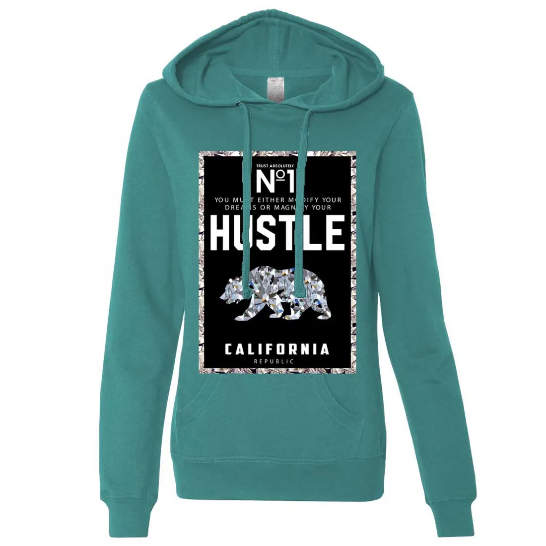 California Republic No. 1 Diamond Hustle Ladies Lt./Wt. Hoodie