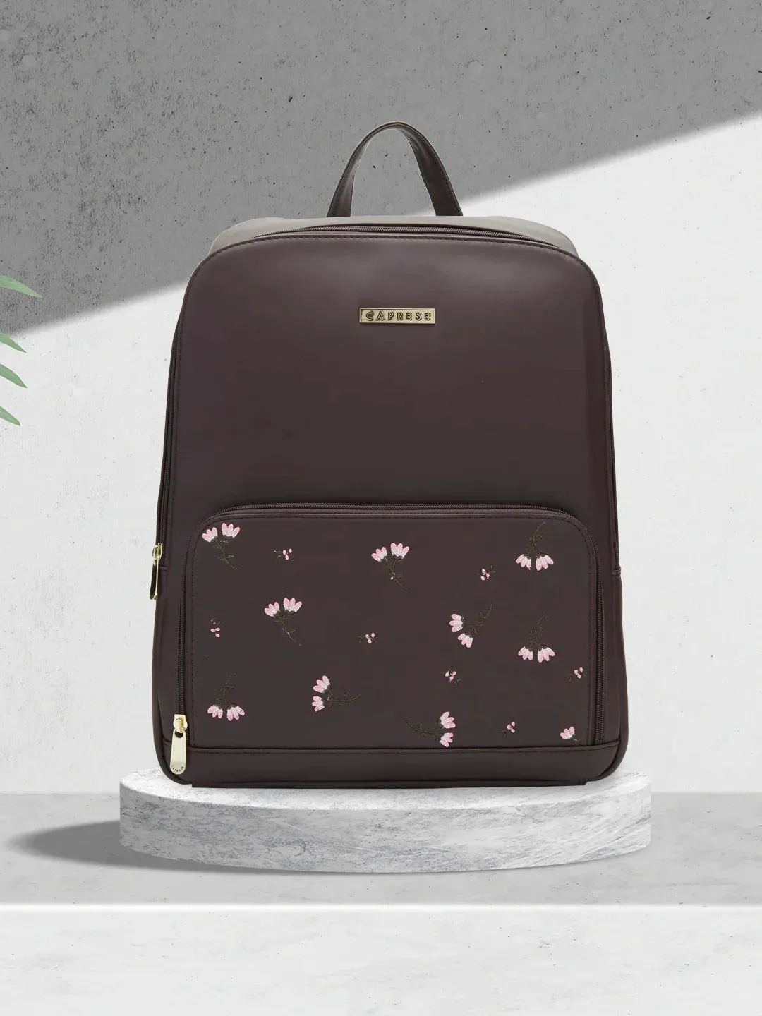 Caprese Adah Laptop Backpack Large Chocolate Brown