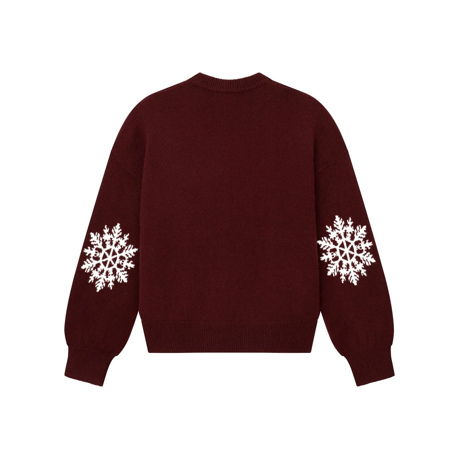 Cashmere Snowflake Crewneck Sweater