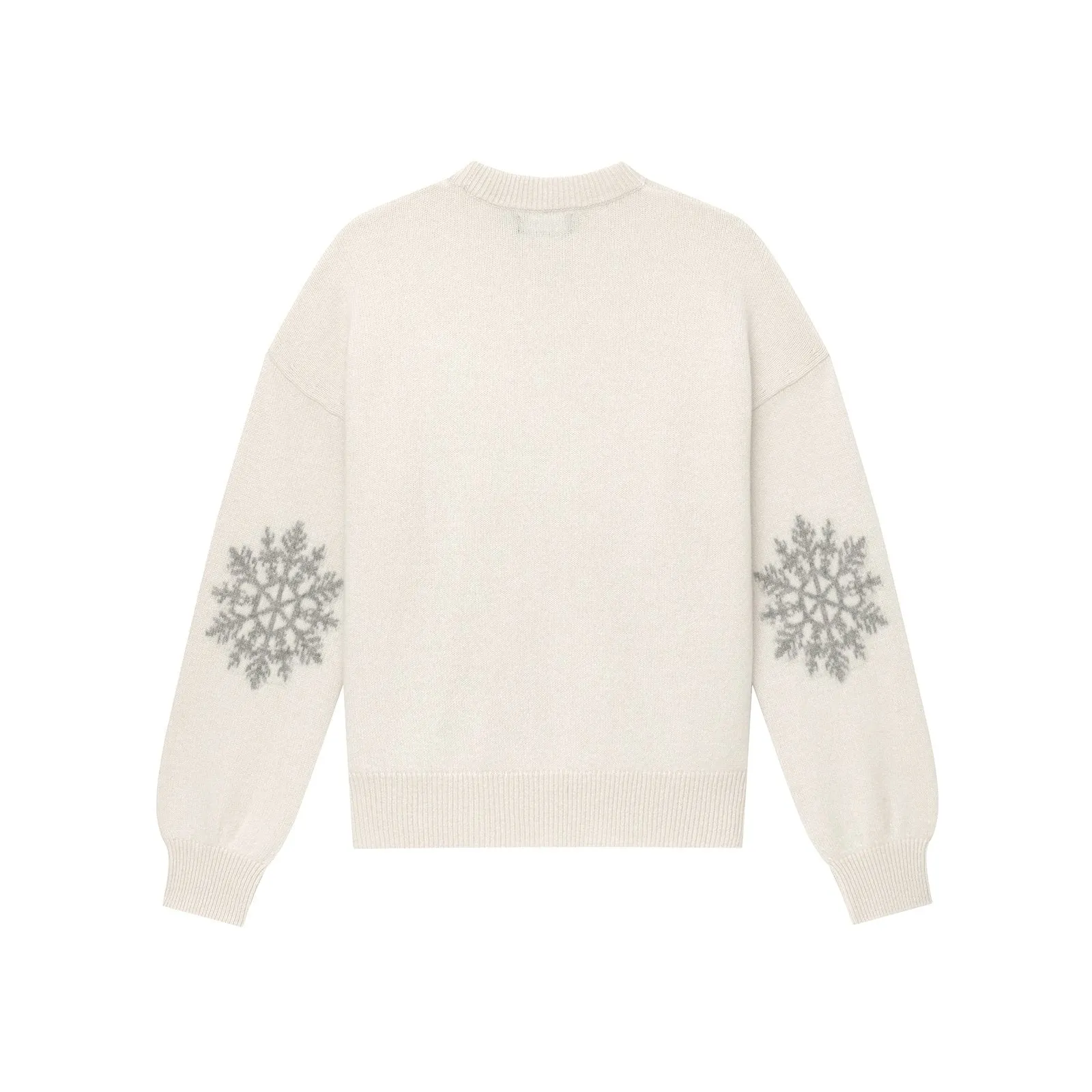 Cashmere Snowflake Crewneck Sweater