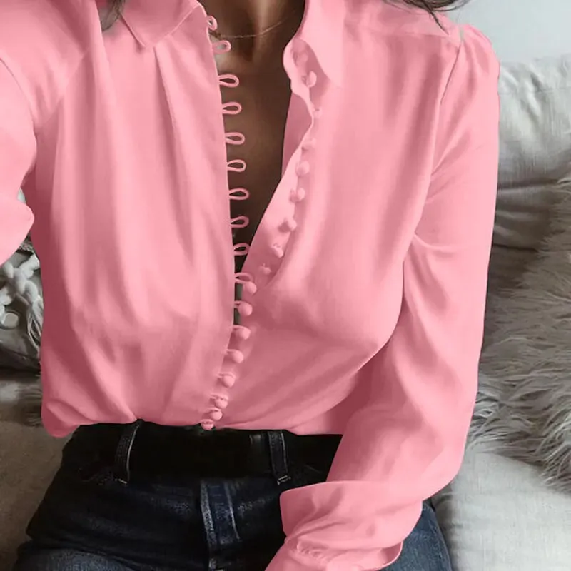 Casual Ladies Office Long Sleeve Blouse