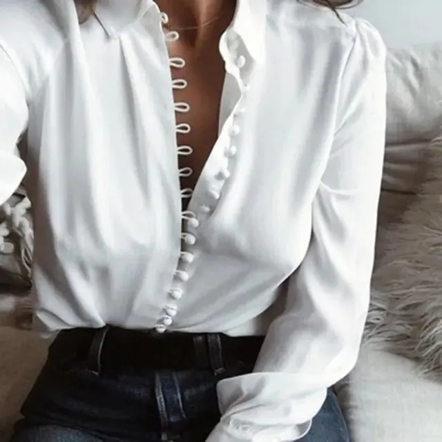 Casual Ladies Office Long Sleeve Blouse